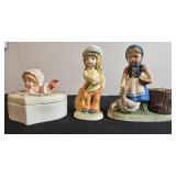 Collection of Vintage Porcelain Figurines from George Good, Verona Vergasi, and Rice Products