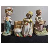 Collection of Vintage Porcelain Figurines from George Good, Verona Vergasi, and Rice Products