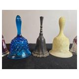 Collection of Vintage Decorative Bells - Glass, Brass, Porcelain & More