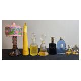 Collection of Vintage Avon and Designer Perfume Bottles Including Cologne