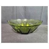 Vintage Green Glass Candy Dishes and Decorative Bowl Set