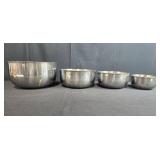 Set of 4 Stainless Steel Mixing Bowls