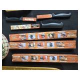 Vintage Kitchenware and Collectibles Lot with Knives, Trays, and Glassware