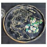 Vintage Kitchenware and Collectibles Lot with Knives, Trays, and Glassware