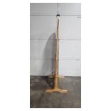 Standing Oval Cheval Mirror with Oak Finish, 66x24x22 in