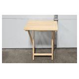 Set of 4 Wood Folding TV Trays with Stand