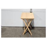 Set of 4 Wood Folding TV Trays with Stand