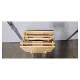 Set of 4 Wood Folding TV Trays with Stand