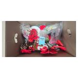 Large Lot of Christmas Holiday Decor with Wreaths and Candles