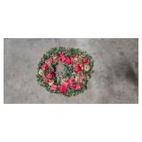 Large Lot of Christmas Holiday Decor with Wreaths and Candles