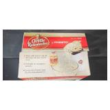 Orville Redenbacher Hot Air Popper, Plastic Food Storage, and Corning Ware Pie Plate Set