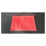 Christmas Table Linens Lot with Placemats, Napkin Rings, and Table Runner