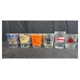 Set of Souvenir Shot Glasses from Various Destinations