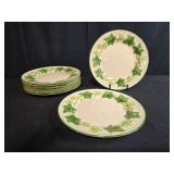 Set of Franciscan Ivy Pattern Dinner Plates, Made in California