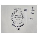 Set of Franciscan Ivy Pattern Dinner Plates, Made in California