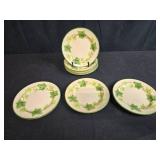 Set of Franciscan Ivy Pattern Salad Plates - display not inc