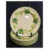Set of Franciscan Ivy Pattern Salad Plates - display not inc
