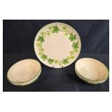 Franciscan Ivy Pattern Dinner Plate and Bowls Set - display not inc