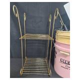 Metal Plant Stand and Collection of Assorted Garden Stakes