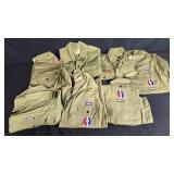 Lot of Vintage Boy Scouts of America Uniform Shirts with Patches
