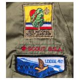 Lot of Vintage Boy Scouts of America Uniform Shirts with Patches