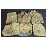 Collection of Vintage Boy Scouts of America Shirts with Patches