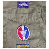 Collection of Vintage Boy Scouts of America Shirts with Patches