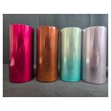 Barware Set with Colored Metal Tumblers, Vintage Beer Bottle Opener, and Copper Mug