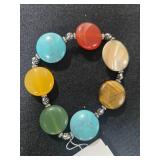 CHAPS Semi-Precious Accents Stretch Bead Bracelet