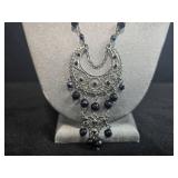 2 Jewelry Sets: Silver-Tone Beaded Necklace and Earrings, Charles Klein Beaded Necklace and Earrings - display not inc