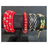 Collection of Beaded Necklaces and Bracelets - displays not inc