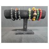 Set of Beaded Stretch Bracelets Assorted Colors and Styles - display not inc