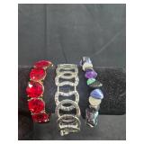 Set of Assorted Fashion Stretch Bracelets Including Monet and Beaded Styles - display not inc