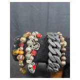 Set of Assorted Fashion Stretch Bracelets Including Monet and Beaded Styles - display not inc