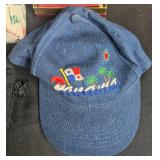 Assorted Bag and Accessory Lot with Panama Cap, Sunglasses, Wallet w Box and Embroidered Tote