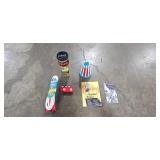 Set of Large Plush Puppet Monkeys with Toys and Games - see the measurements of the puppets - they