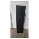 Wooden Media Storage Tower and Shelf with Collection of Cassette Tapes