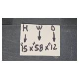 Wooden Media Storage Tower and Shelf with Collection of Cassette Tapes