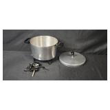 Vintage Mirro-Matic Electric Skillet, Aluminum Pot with Lid, and Cooking Utensil Set