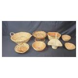 Collection of Assorted Woven Baskets