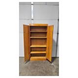 Wooden Storage Cabinet with Shelves 64x30x13 Inches