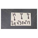 Wooden Storage Cabinet with Shelves 64x30x13 Inches