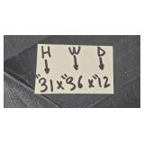 Workbench Lot with Metal Drawer Organizers, Wheels, Red Fuel Can, and Hardware