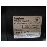 Lot of 3 VCR Players with Cords, Headphones, and Wooden Stand