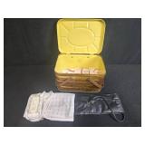 Vintage Metal Heating Pad Set with Tin Case