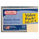 Set of 4 Assorted Storage Totes Sterilite Rubbermaid Sorbet