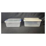 Set of 4 Assorted Plastic Storage Bins with Lids