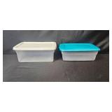 Set of 4 Assorted Plastic Storage Bins with Lids