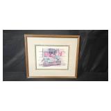 Jean Haefele Signed Limited Edition Print Lunch Box Framed 18x22