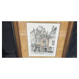 Pair of Y. Hubbelinck Framed Signed Limited Edition Etchings